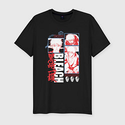 Футболка slim-fit Блич Bleach Ичиго Куросаки Kurosaki Ichigo, цвет: черный