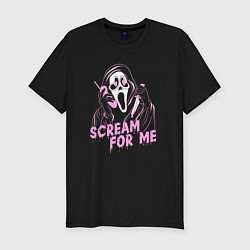 Футболка slim-fit Ghostface scream for me, цвет: черный