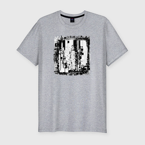 Мужская slim-футболка Input interrupt / Меланж – фото 1