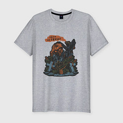 Футболка slim-fit Хэллоуин trick or treat, цвет: меланж