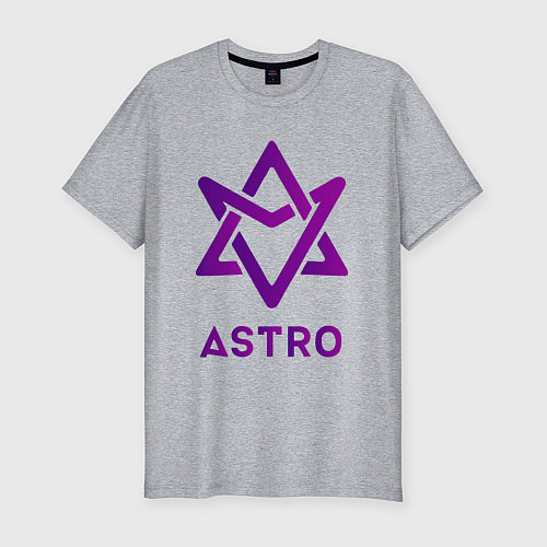 Мужская slim-футболка Звезда Astro / Меланж – фото 1