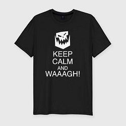 Футболка slim-fit Warhammer keep calm and waaagh, цвет: черный