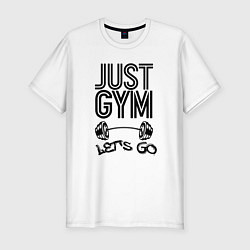 Футболка slim-fit Just gym, цвет: белый