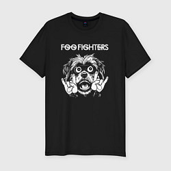 Футболка slim-fit Foo Fighters rock dog, цвет: черный