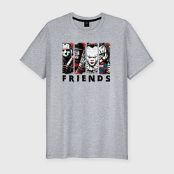 Футболка slim-fit Halloween friends black friday, цвет: меланж