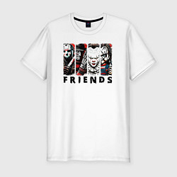 Футболка slim-fit Halloween friends black friday, цвет: белый