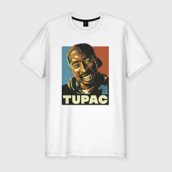 Футболка slim-fit Tupac - all eyez on me, цвет: белый