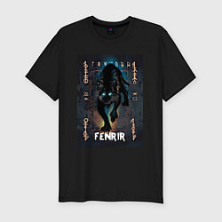 Мужская slim-футболка Fenrir black vinyl