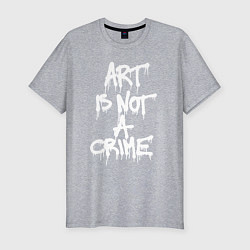 Футболка slim-fit Art is not a crime, цвет: меланж