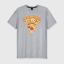 Футболка slim-fit Pizza face, цвет: меланж