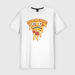 Футболка slim-fit Pizza face, цвет: белый