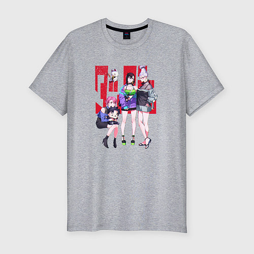 Мужская slim-футболка Dandadan Girls / Меланж – фото 1