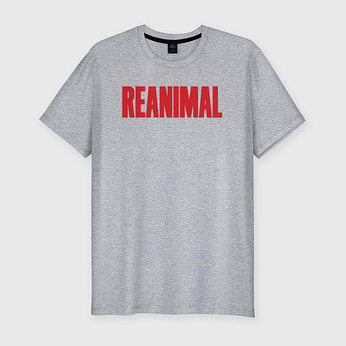 Мужская slim-футболка Reanimal logo / Меланж – фото 1