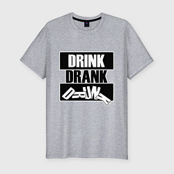 Футболка slim-fit Пить выпить пьяный, цвет: меланж
