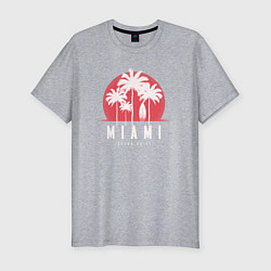 Футболка slim-fit Miami ocean drive, цвет: меланж