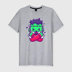 Футболка slim-fit Франкенштейн геймер, цвет: меланж