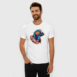 Футболка slim-fit Halloween skater, цвет: белый — фото 2