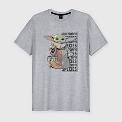 Футболка slim-fit Unknown specis - Baby Yoda, цвет: меланж