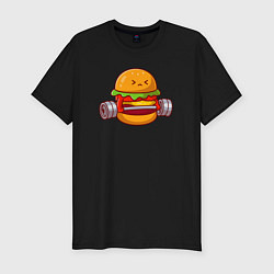 Футболка slim-fit Бургер атлет, цвет: черный