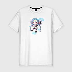 Футболка slim-fit Chibi Jinx, цвет: белый