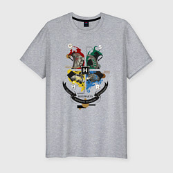 Футболка slim-fit Hogwarts School of Witchcraft and Wizardry, цвет: меланж