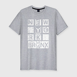 Футболка slim-fit New York Bronx, цвет: меланж