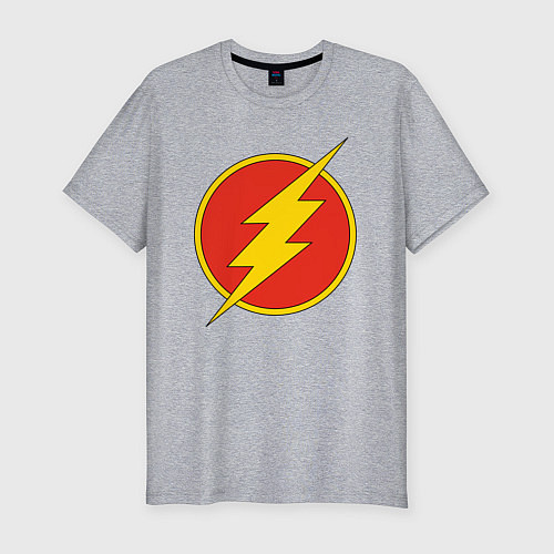 Мужская slim-футболка Flash logo / Меланж – фото 1