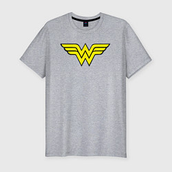 Футболка slim-fit Wonder woman logo, цвет: меланж