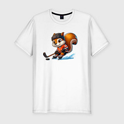 Футболка slim-fit Squirrel cub is the forward of the New Jersey devi, цвет: белый