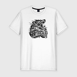 Футболка slim-fit Полиморфный оборотень, цвет: белый