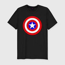 Футболка slim-fit Captain America logo, цвет: черный