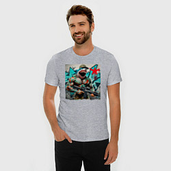 Футболка slim-fit Sharkman bodybuilder - special forces, цвет: меланж — фото 2