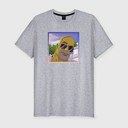 Футболка slim-fit Гомер Симпсон Vice City, цвет: меланж