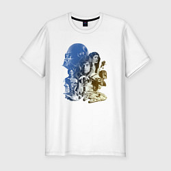 Футболка slim-fit Star Wars - characters, цвет: белый