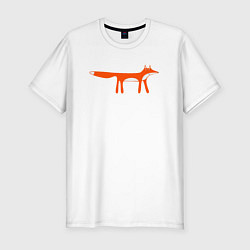 Футболка slim-fit Funny fox, цвет: белый