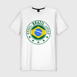 Футболка slim-fit Brazil 2014, цвет: белый