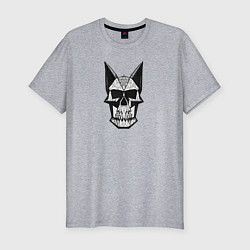 Футболка slim-fit Skull symbol, цвет: меланж