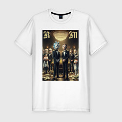 Футболка slim-fit Rick and Morty - mafia, цвет: белый
