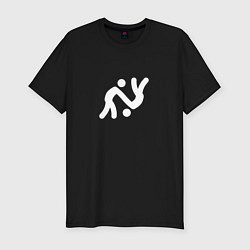 Футболка slim-fit Бесконечный человек знак, цвет: черный