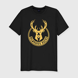 Футболка slim-fit NBA Milwaukee Bucks, цвет: черный