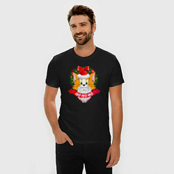 Футболка slim-fit Ho ho ho, цвет: черный — фото 2