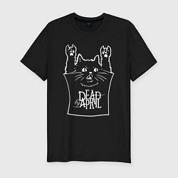 Футболка slim-fit Dead by April - cat rock, цвет: черный