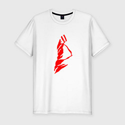 Футболка slim-fit Kasabian - red logo, цвет: белый