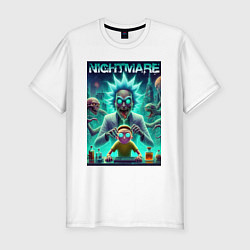 Футболка slim-fit Morty Smiths nightmare - neon glow, цвет: белый