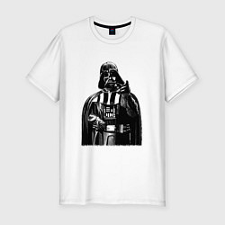 Футболка slim-fit Дарт Вейдер ситх, цвет: белый
