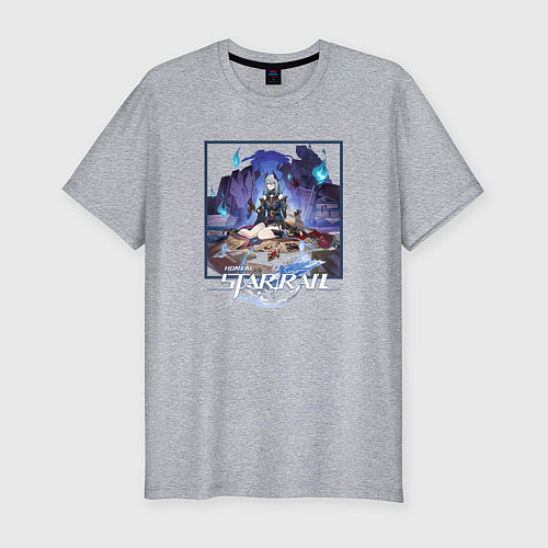 Мужская slim-футболка Ханья / Меланж – фото 1