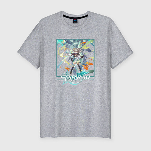 Мужская slim-футболка Светлячок / Меланж – фото 1