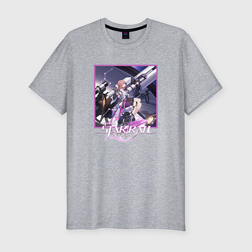 Мужская slim-футболка Аста / Меланж – фото 1