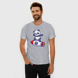 Футболка slim-fit Rocket panda, цвет: меланж — фото 2