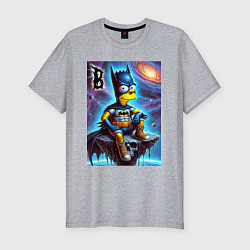 Футболка slim-fit Batbart - ai art fantasy, цвет: меланж